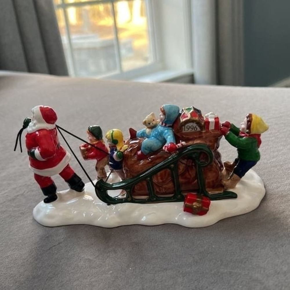 Department 56 Snow Village Santa Comes To Town 1996 Vintage Christmas